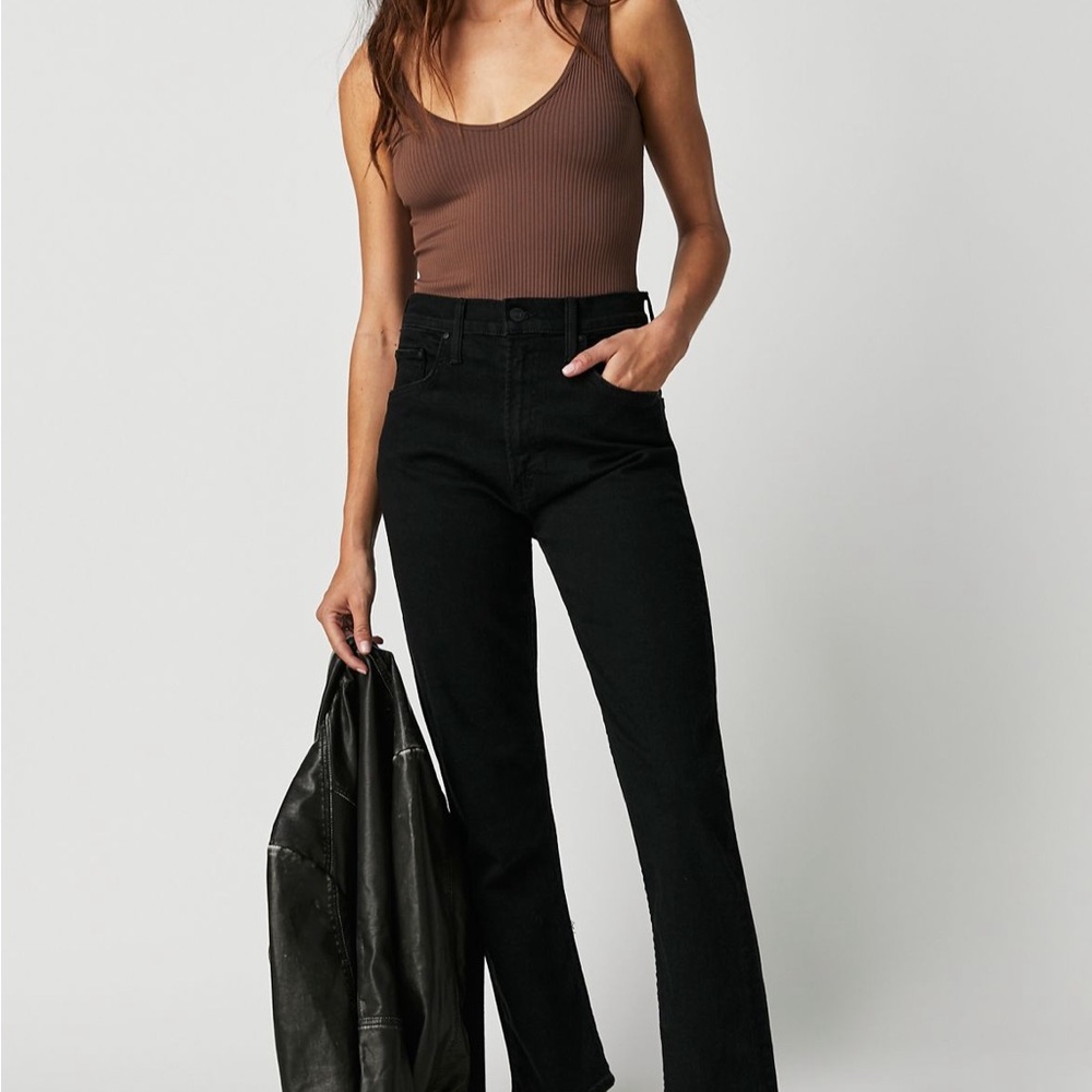 Like New MOTHER High Waisted Rider Ankle Jeans- Women's Black Jeans
